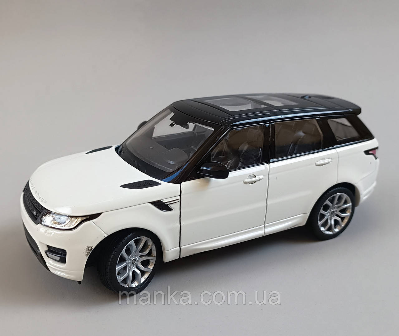 МашинкаWelly Range Rover Sport 1:24 белая металопластик інерція, відчиняються двері, капот, фото 1