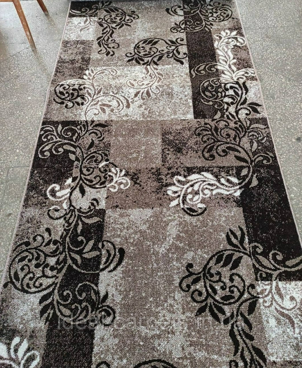 Доріжка на відріз Mira 0336 Коричнева Короткий ворс, фото 1