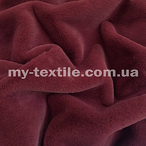 Штучне хутро мокрий кролик 1 см 400 г/м2м Коричнево-сливовий