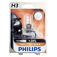 Лампа автомобільна галогенна PHILIPS Vision +30% H3 12336PRB1 (695611)