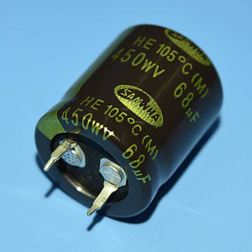 Конденс. електрол. snap-in 68мкФ 450В Samwha 105*С HE 22*25