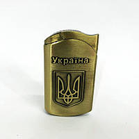 Турбо запальничка, кишенькова запальничка "Україна" 98465, Запальнички подарунки для чоловіків, Запальничка п'єзо турбо SND