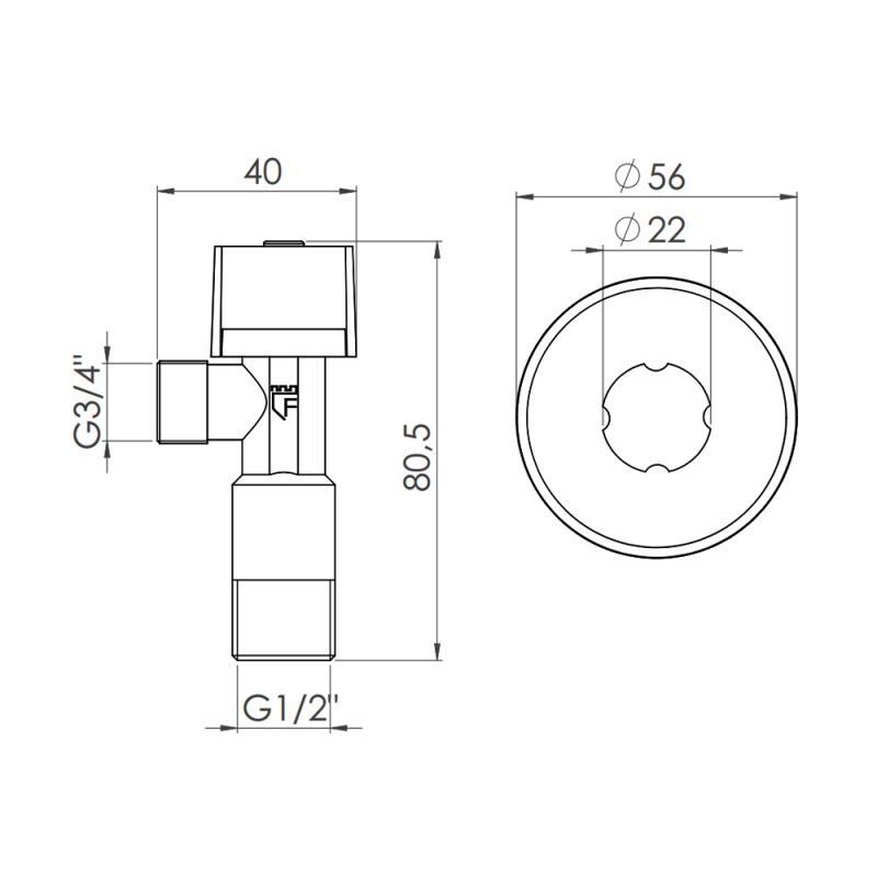 Кран приладовий кульовий SD Forte 1/2"х3/4" SF340W1520 - фото 2 - id-p1980154519