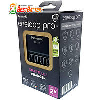 Комплект Panasonic Eneloop Pro BQ-CC55E Colour LED + 4 аккумулятора Eneloop 2600 mAh BK-3HCDE. Eco Box.