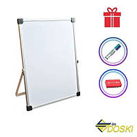 Набір: Дошка настільна для маркера 30х40 см (фліпчарт настільний магнітний вертикальний) + Аксесуари