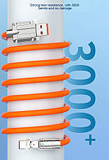 Кабель для швидкого заряджання USB Type-C 120w 6A (150 см) чорний, з підсвічуванням. Поворотний кабель Type-C 180 °, фото 6