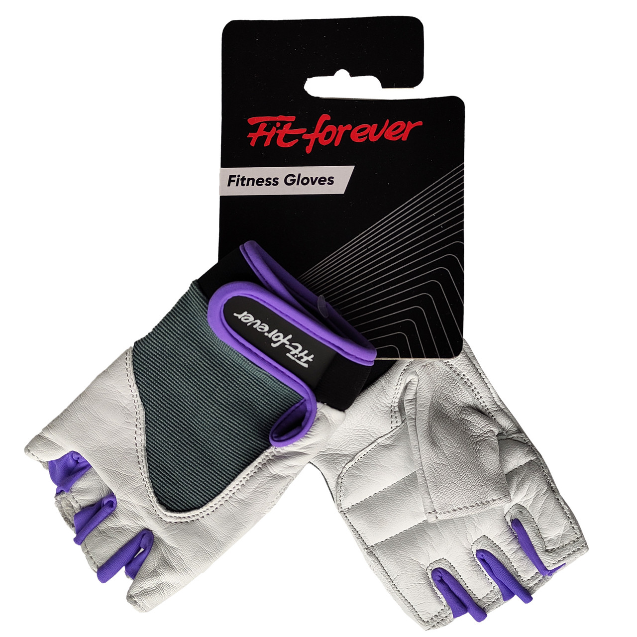 Рукавиці для фітнесу Fit forever True Target AI-04-1440-D білий/фіолетовий M