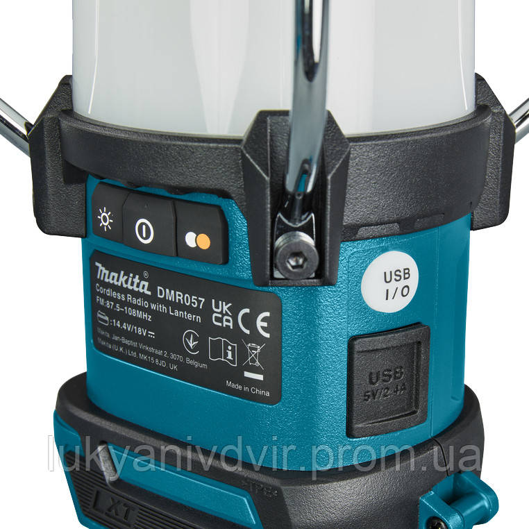 Акумуляторний радіоприймач з ліхтарем, Bluetooth, USB Makita DMR057 без АКБ - фото 4 - id-p1900496582