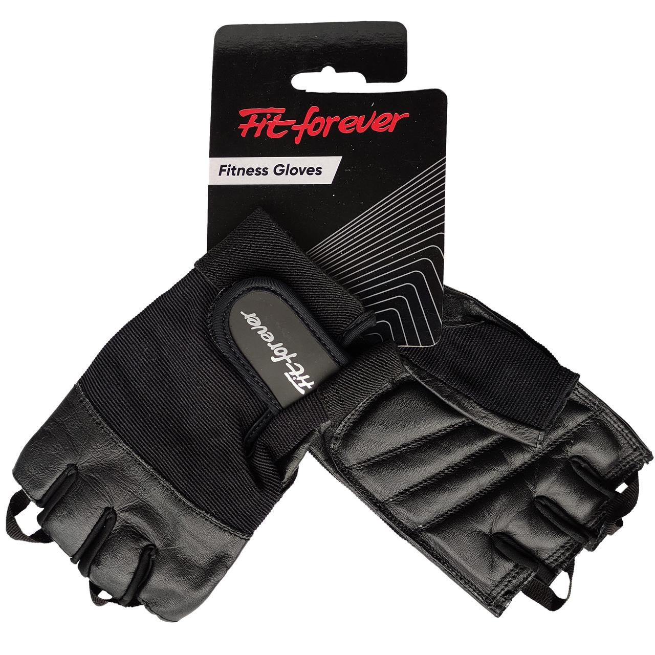Рукавиці для фітнесу Fit forever X-Fit AI-04-1296-D чорний L