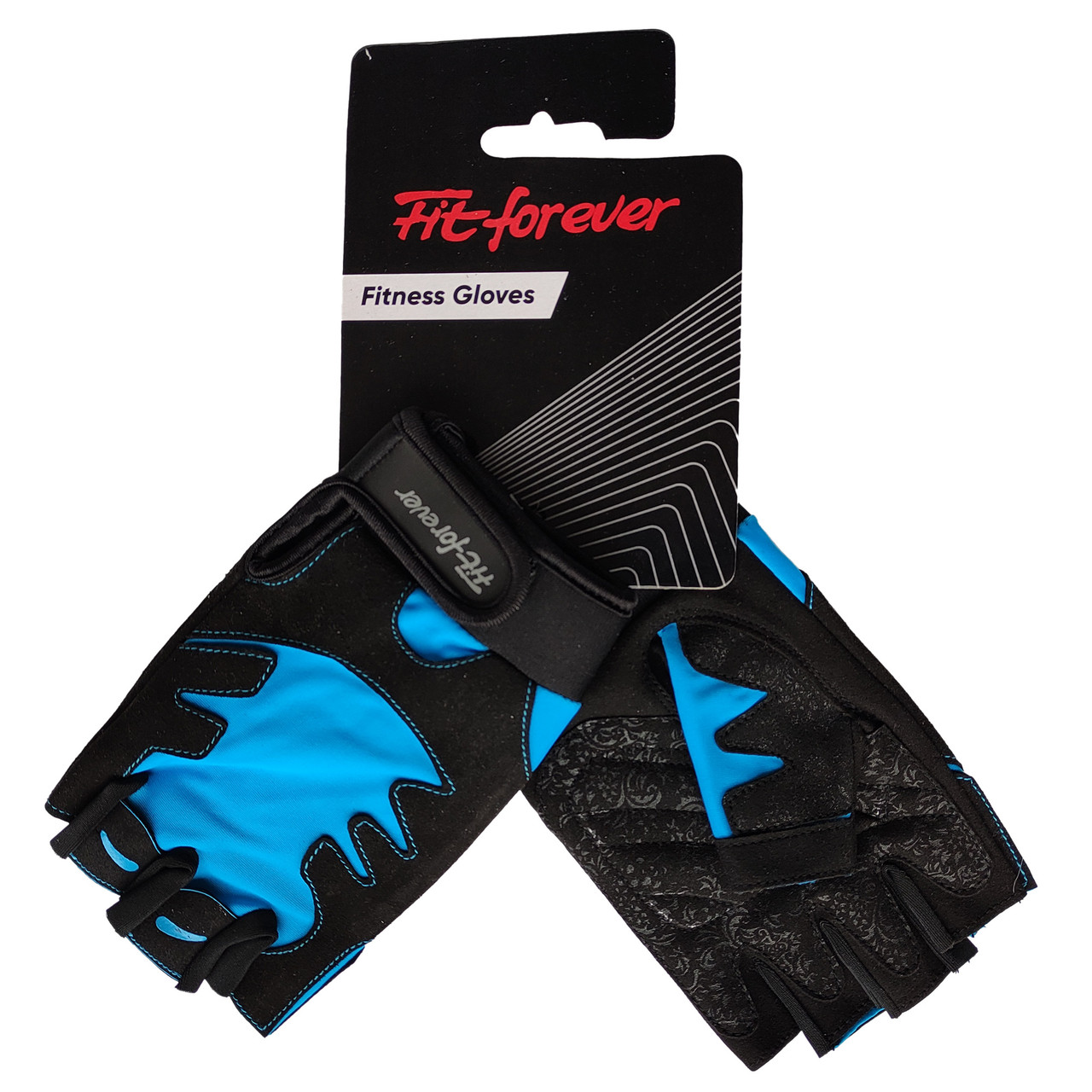 Рукавиці для фітнесу Fit forever Be Fit AI-04-1453-D чорний/синій S