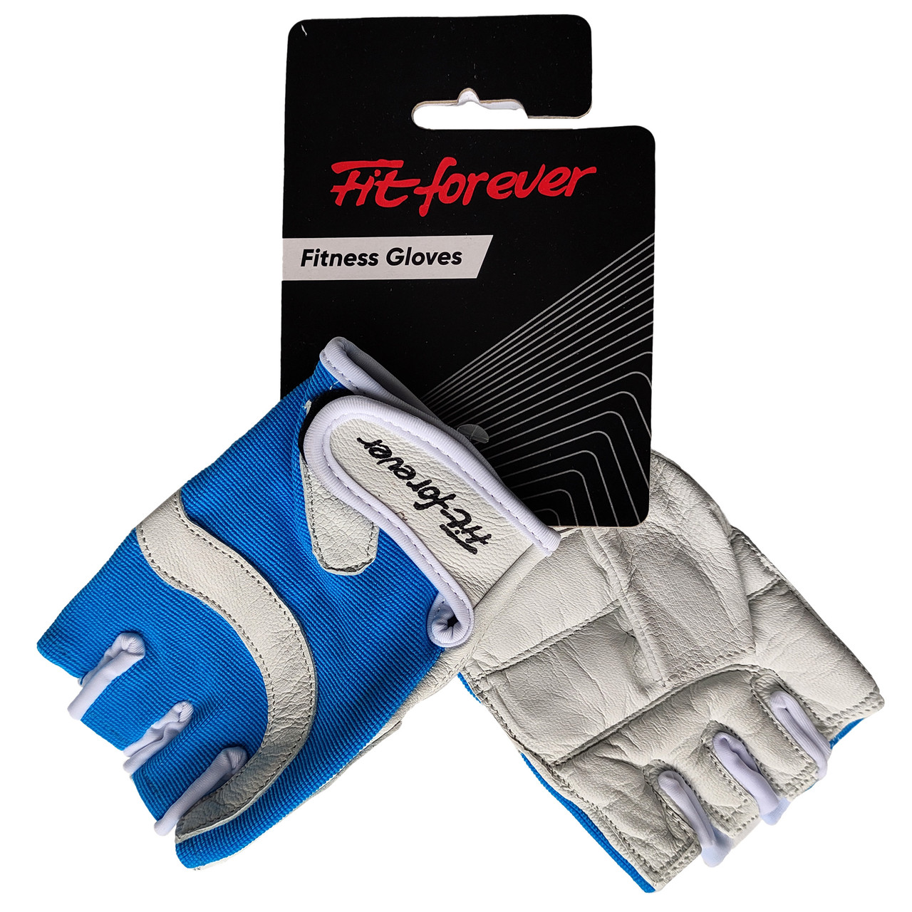 Рукавиці для фітнесу Fit forever Lady Choice AI-04-1547-D білий/синій S
