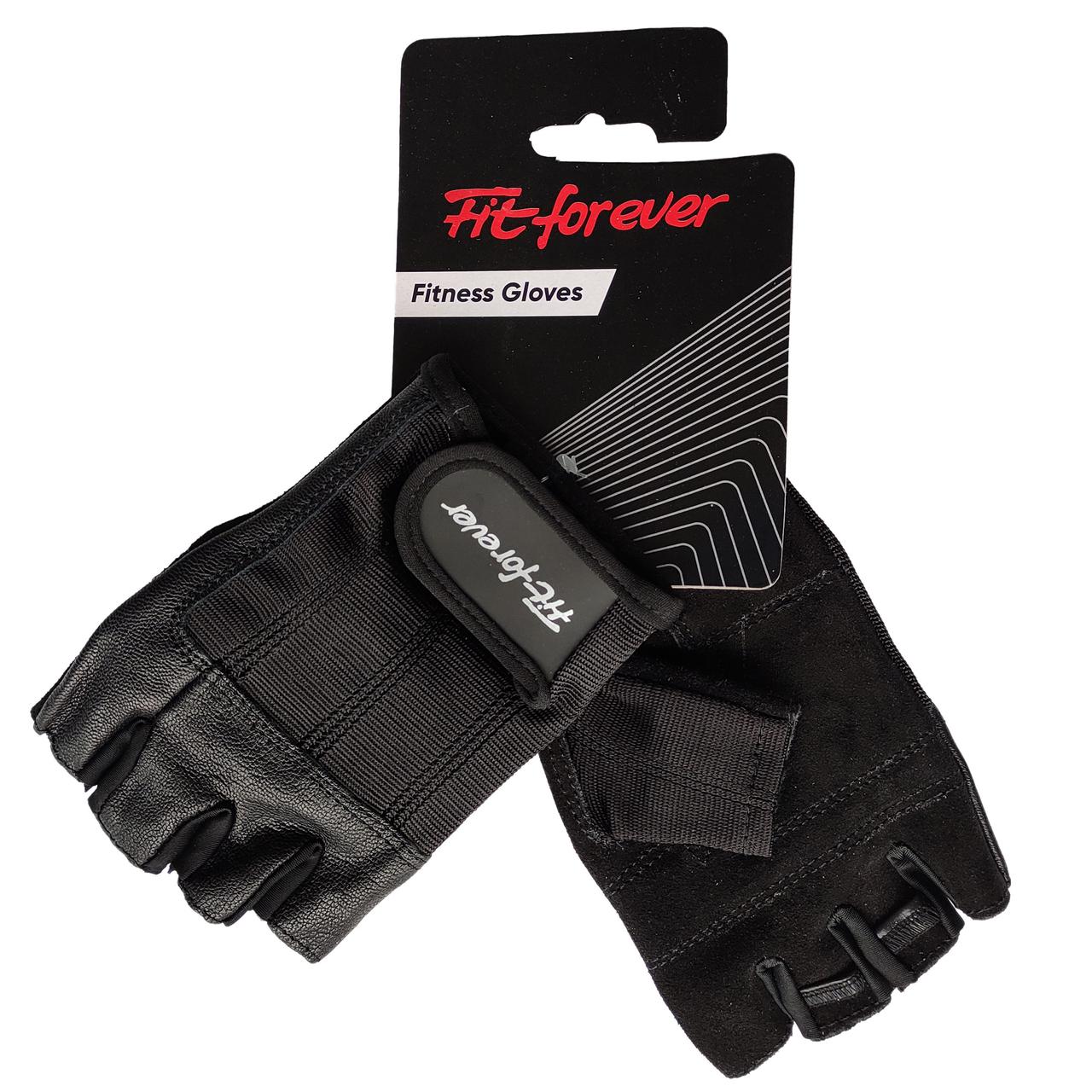 Рукавиці для фітнесу Fit forever Easy Grip AI-04-1266-D чорний S
