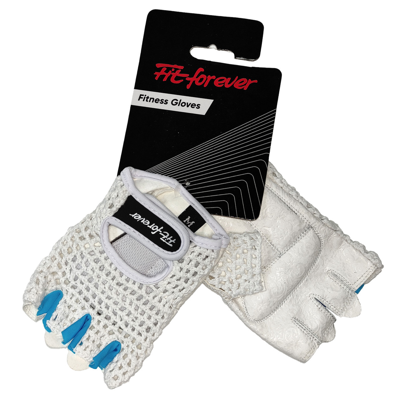 Рукавиці для фітнесу Fit forever Fit Work AI-04-1569-D білий/синій S