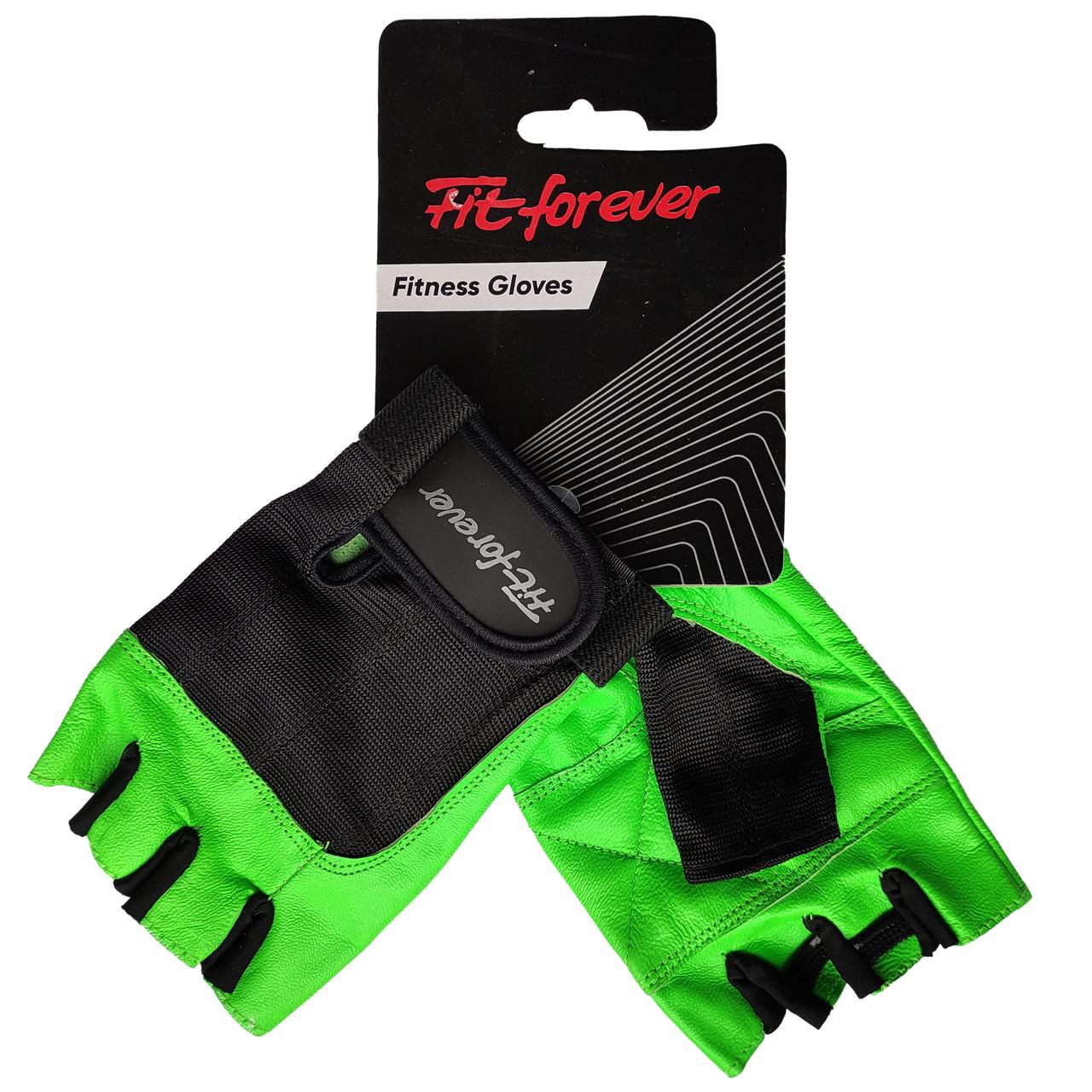 Рукавиці для фітнесу Fit forever Precision Fit AI-04-1343-A зелений/чорний M