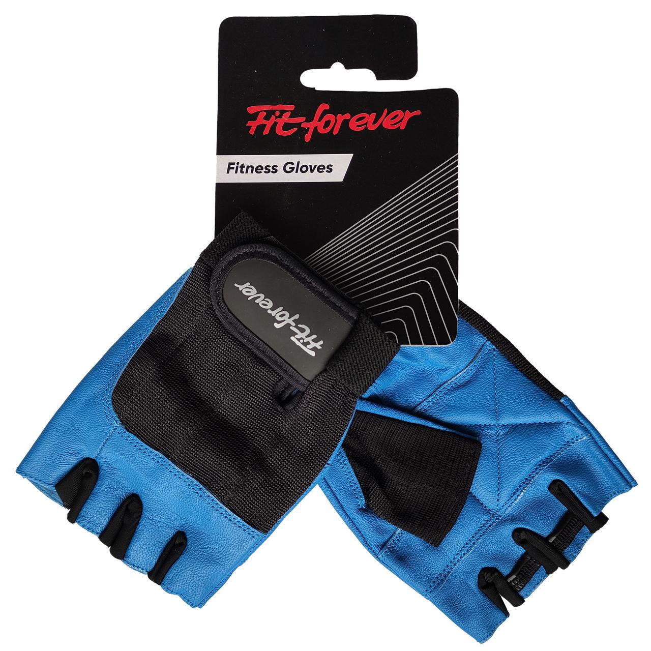 Рукавиці для фітнесу Fit forever Precision Fit AI-04-1343-C синій/чорний S