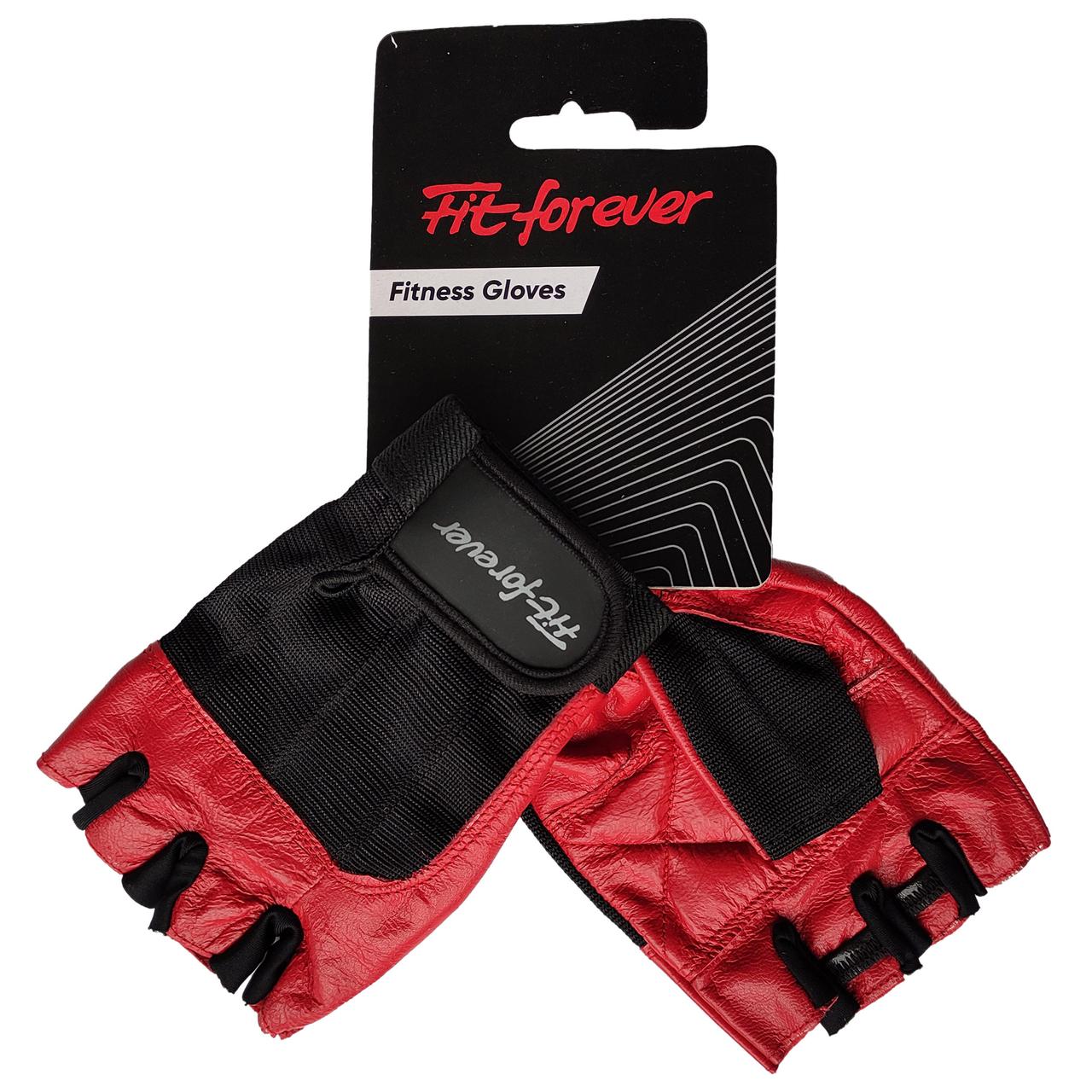 Рукавиці для фітнесу Fit forever Precision Fit AI-04-1343-B червоний/чорний S