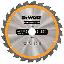 Диск пильний по дереву DeWALT СONSTRUCTION 250х30х24 DT1956