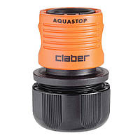 Коннектор Aquastop для поливочного шланга Claber 86050000