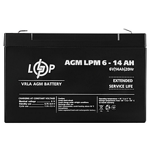 Акумулятор LogicPower LPM AGM 6 В 14 Аг 4160