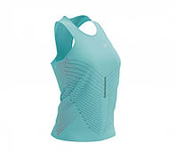 Майка женская бесшовная для тренировок Compressport Performance Singlet W, Aqua/Hot Pink, XS