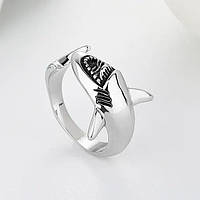Мужское женское безразмерное кольцо в виде Акулы перстень в виде рыбы Акула размер регулируемый