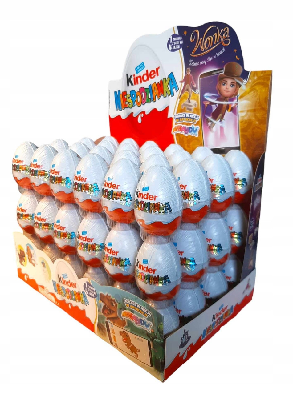 Яйця Шоколадні Kinder Wonka Niespodzianka Ящик 36*20 г Польща, фото 1