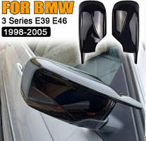 Накладки на дзеркала BMW F10 / F11 / F18 LCI F12 F13 F06 F07 F01 F02 чорні глянець рестайлінг 2013-2017