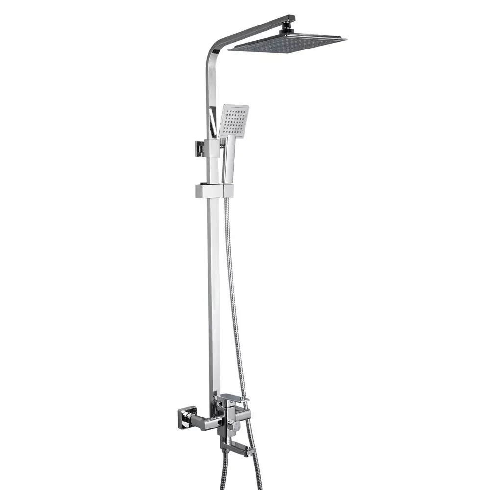 Душова система Frap F2420 поворотний вилив лійка 1 режим подачі води із латуні покриття хромове, фото 1