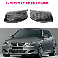 Накладки на зеркала M Performance BMW (БМВ) 5 Series E60 E61 E63 E64 (2003-2008) Карбон