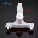 F3245 ванна одноваж. кор. литий вилив лат. корпус Ø35 (білий/хром) {10/1}, фото 6