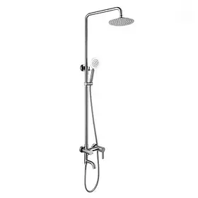 Душова система Wezer EKO16A-09 з поворотним виливом, нержавіюча сталь, хром