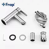 F10801 умивальник одноваж. з нерж.сталі гайка Ø35 (сатин) {10/1}, фото 4