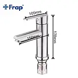 F10801 умивальник одноваж. з нерж.сталі гайка Ø35 (сатин) {10/1}, фото 5