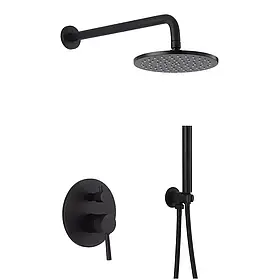 Душева система WEZER EKO17B-01-BLACK, нержавіюча сталь, чорний