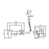 PRO9A-02-BLACK душ гігієнiчний одноваж. нерж.сталь (чорний) {12}, фото 2