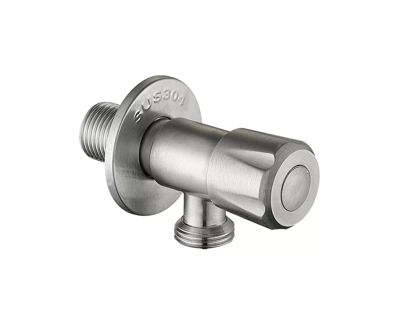 SOL21A-15 кран приладовий 1/2X1/2 нержавiюча сталь (сатин) {100}, фото 1