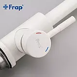 F40899-1 кухня одноваж. вис. Гусак корпус з нерж. сталі гайка Ø35 (білий) {10}, фото 3