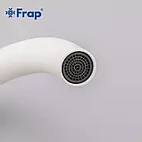 F40899-1 кухня одноваж. вис. Гусак корпус з нерж. сталі гайка Ø35 (білий) {10}, фото 4