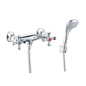 Змішувач для душу **Wezer TMK5-722** (двохвентильний, алюмінієвий сплав, хром)