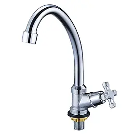 JIK14-102 (JIK1-A102) (КРАТНО 2ШТ) МОНО кран кухня вис, гусак гайка {20/1}