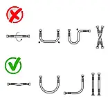 Шланг для підведення води ITAL Standard 150 см гайка-штуцер 1/2", фото 3