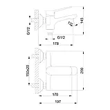 F3262 ванна одноваж. кор. литий вилив лат.корпус Ø35 (чорний) {8/1}, фото 6