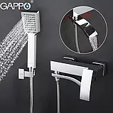 G3207 ванна плоск. аератор одноваг. кор. поворот. вилив лат. Ø35 (хромsk44/1ult, фото 3