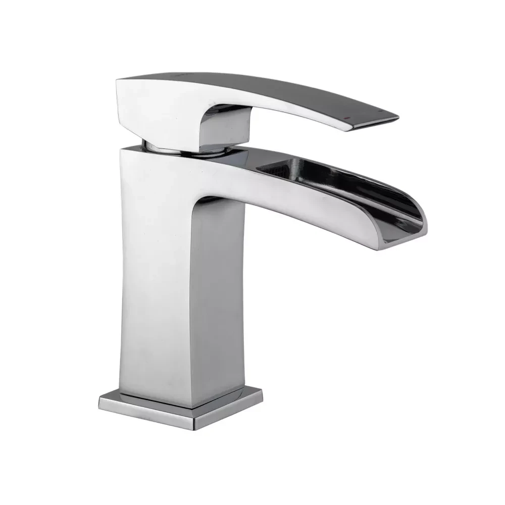 G1007-20 умивальник водоспад одноваж. лит. вилив лат. гайка Ø35 (хром) {8/1}, фото 1