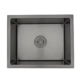 GS 5040-6 мийка 500*400 нерж. сталь  SUS 201 сифон+коландер (чорний покриття PVD) {1}