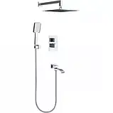 Вбудований змішувач для ванни Gappo G7107-40 термостат хром, фото 2