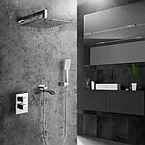 Вбудований змішувач для ванни Gappo G7107-40 термостат хром, фото 3