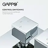 Вбудований змішувач для ванни Gappo G7107-40 термостат хром, фото 6