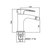 Змішувач для біде Gappo G5007-6 чорного кольору, фото 4