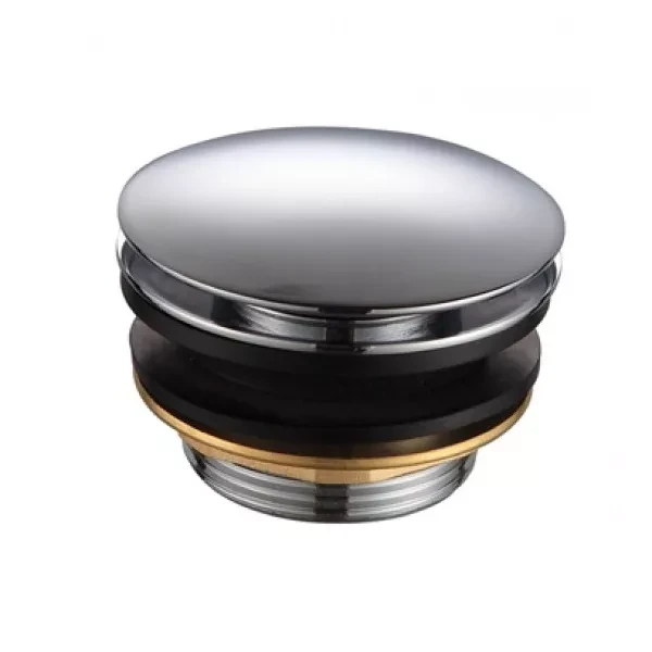 F63-випуск для ванни автомат хром Ø 47 мм 1 1/2 (коробка) (хром)щип, фото 1